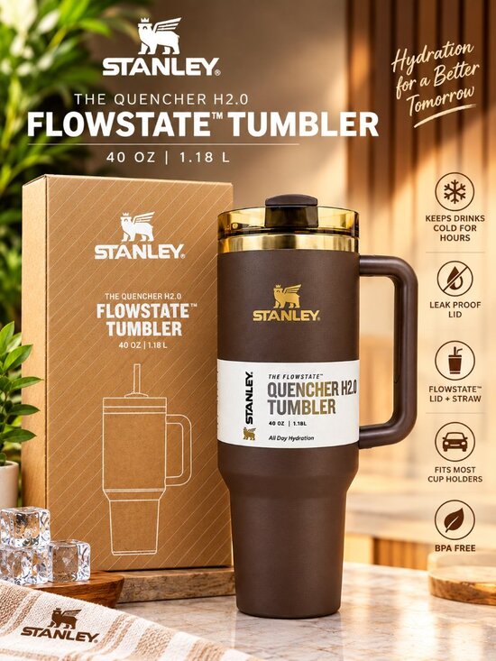 Other - Stanley Chocolate Gold Quencher 40 oz Tumbler FlowState H2.0 – Factory Sealed
